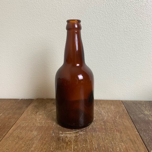 Obear-Nester Glass Co East St. Louis Illinois Brown Amber Beer Soda Pop Bottle - Picture 2 of 10
